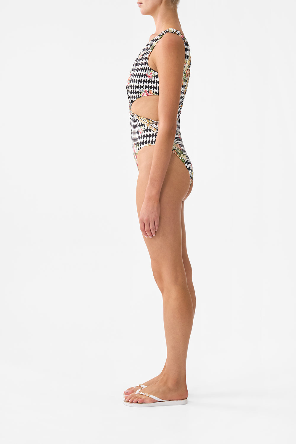 TWIST FRONT CUT OUT ONE PIECE ROCOCO GLOW