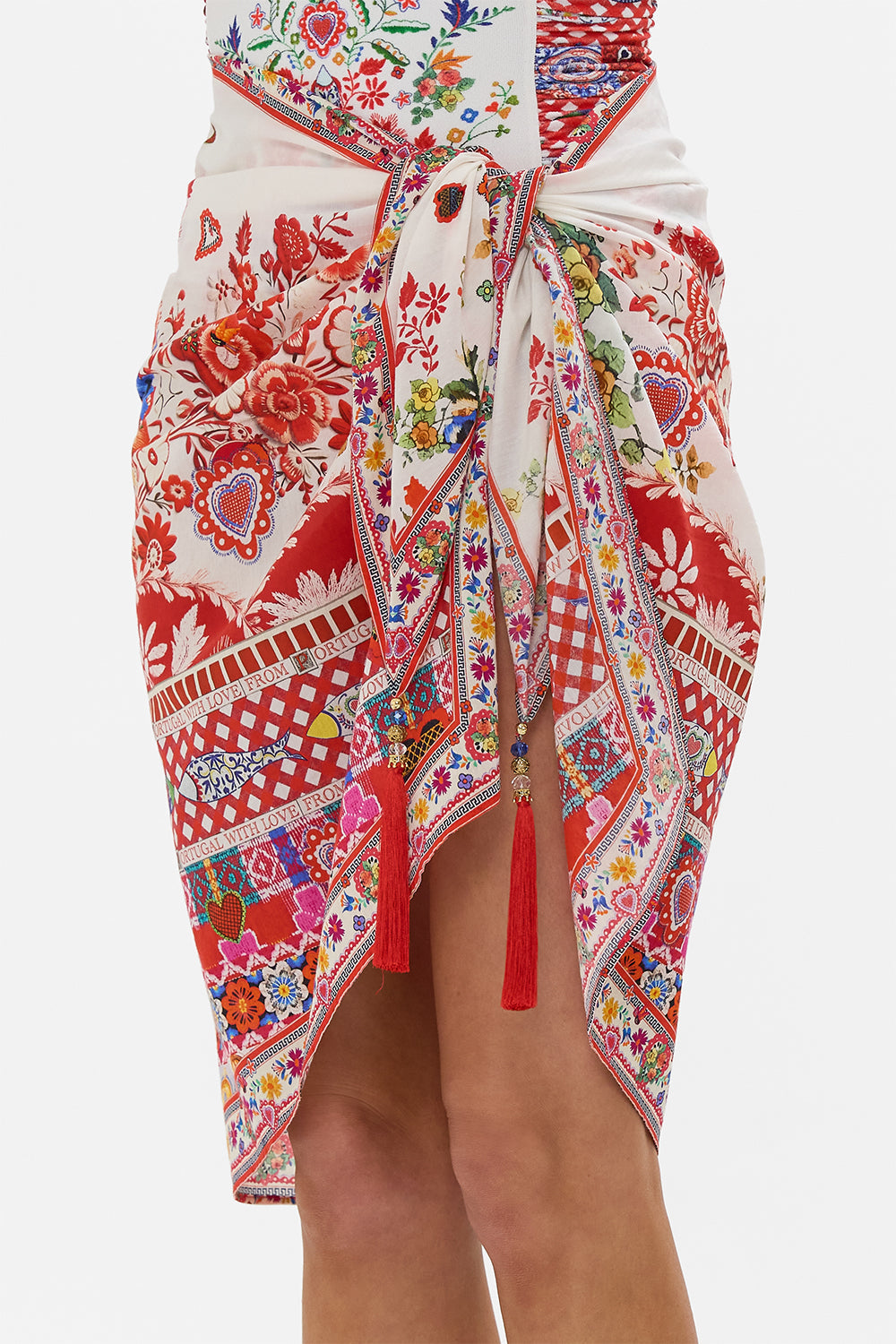 SHORT TASSEL SARONG FAITH, LUCK & JUSTICE