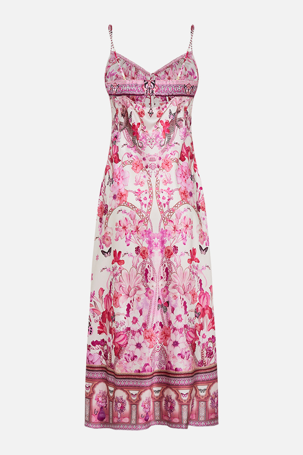 GATHERED BODICE BIAS DRESS BOTANICAL NOVELLA