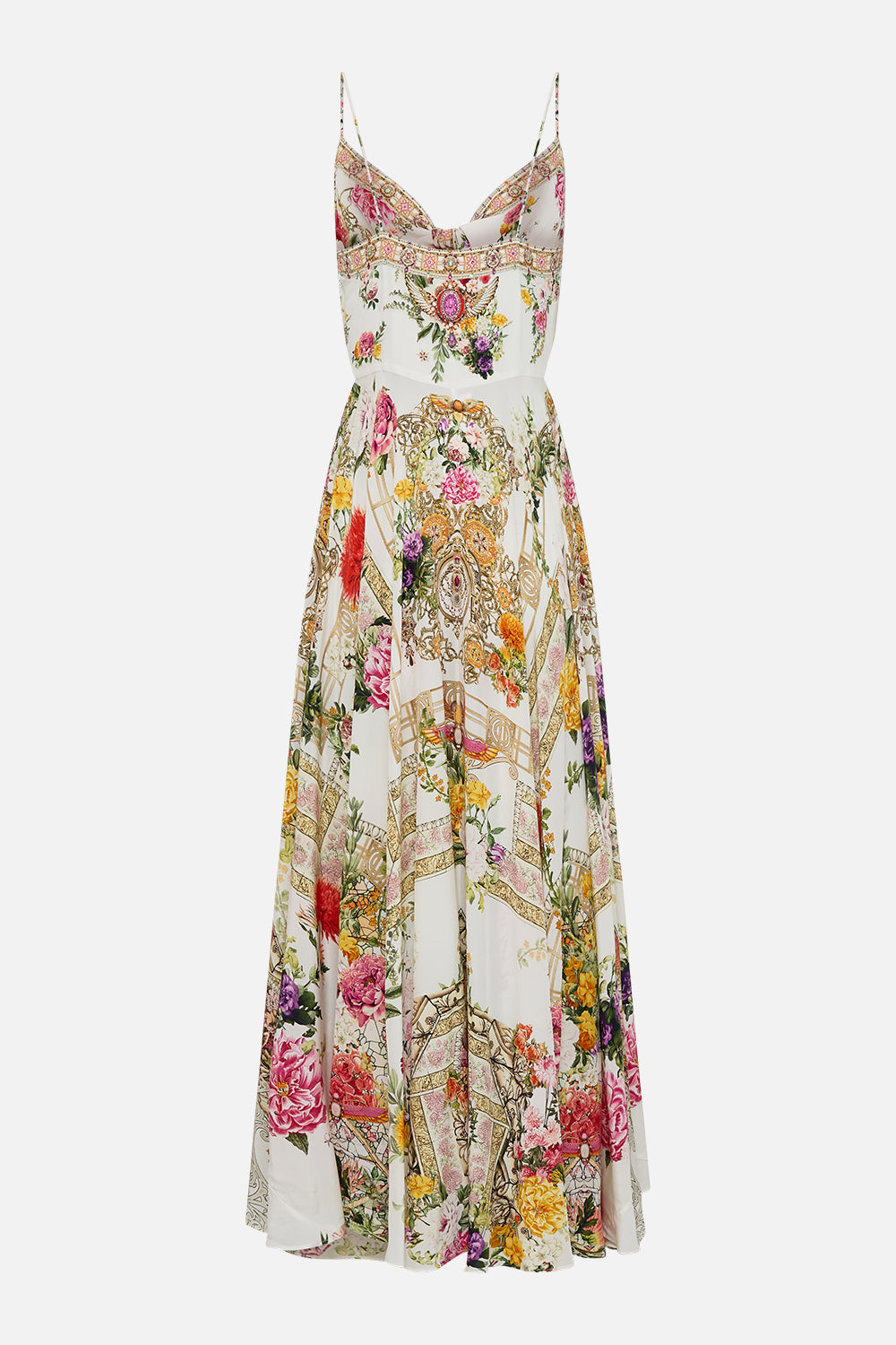 LONG DRESS WITH TIE FRONT EGYPTIAN ROSE