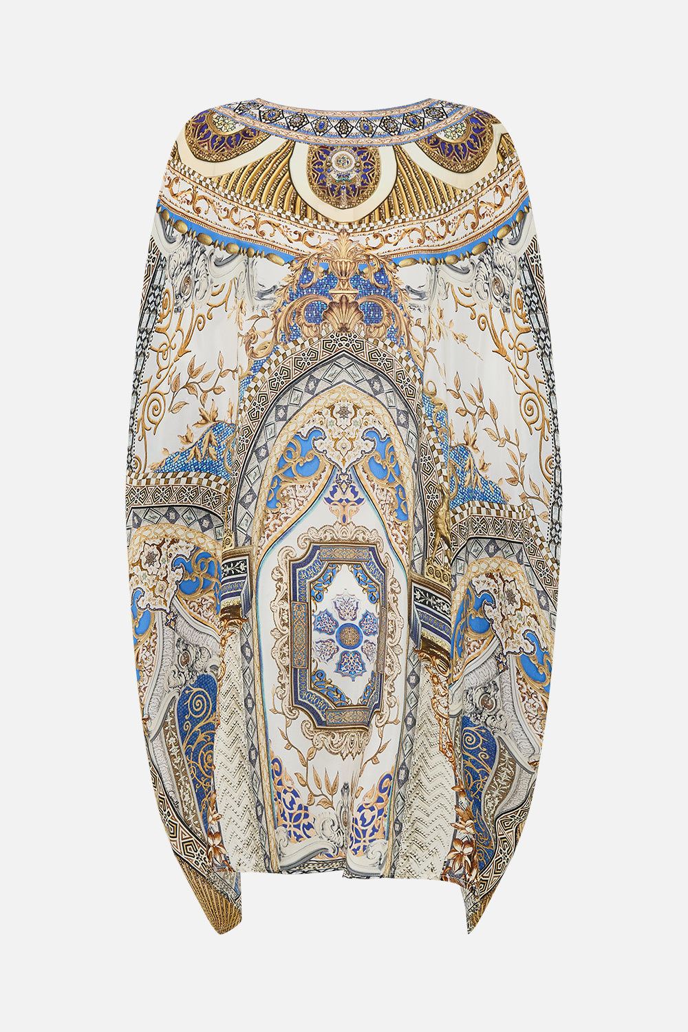 CAMILLA Short Kaftan with Cuff in Make Me Your Mosaic Print.