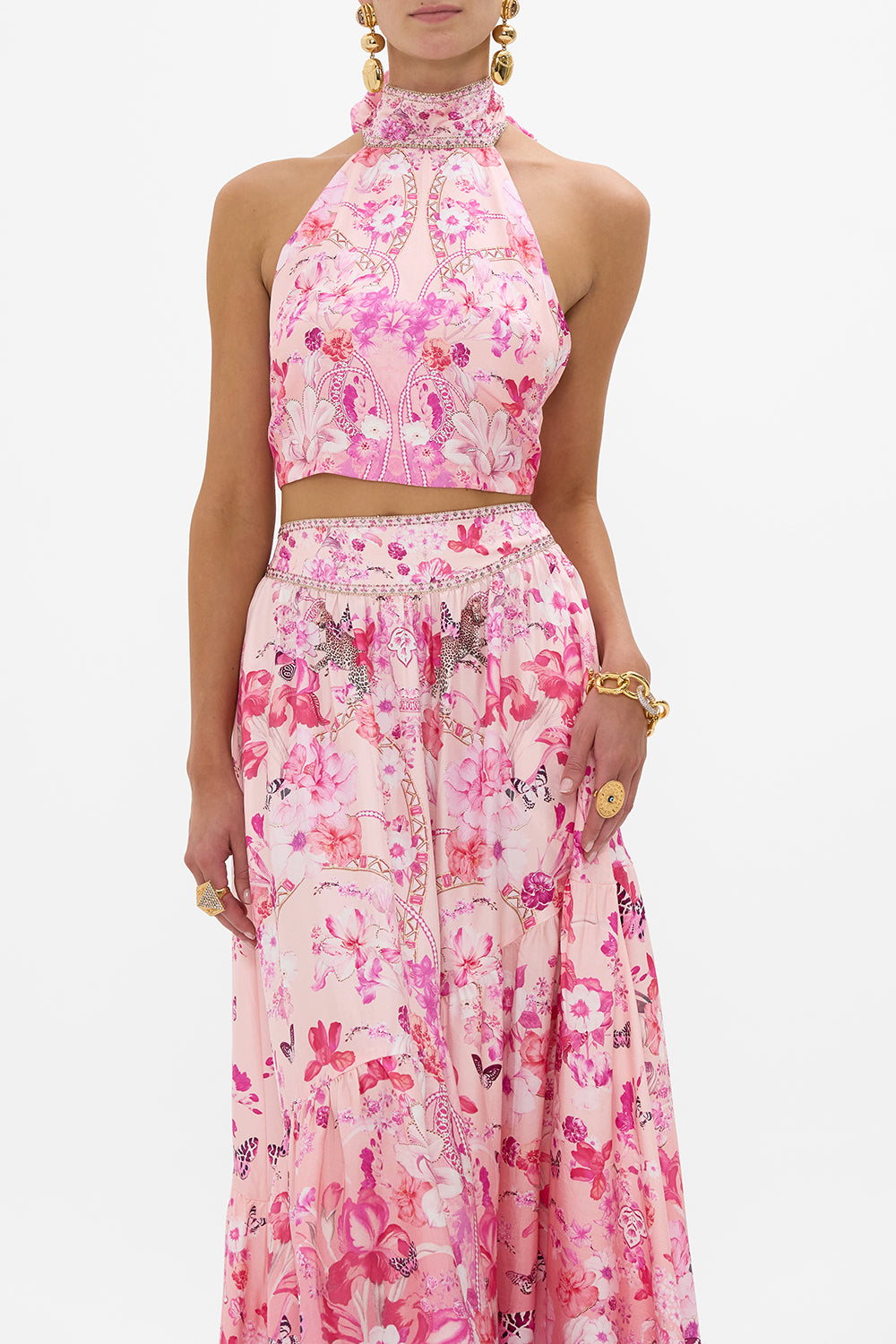 HALTER TIE BACK TOP BOTANICAL NOVELLA