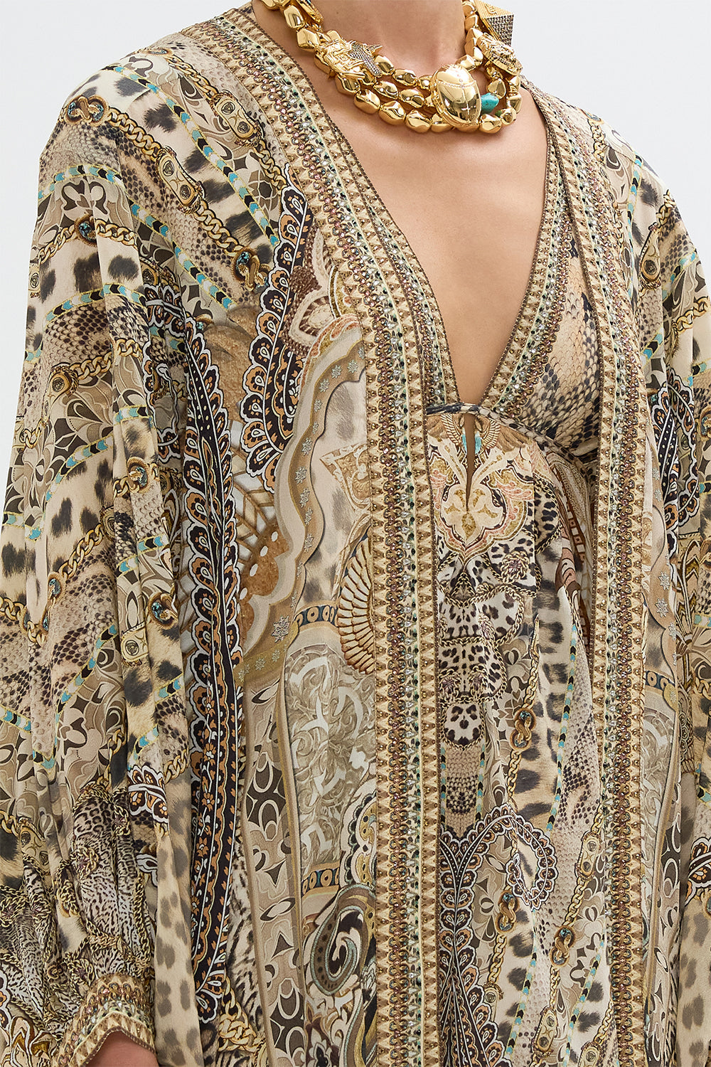 CAMILLA Dramatic Sleeve Cocoon Layer in The Throne Room print