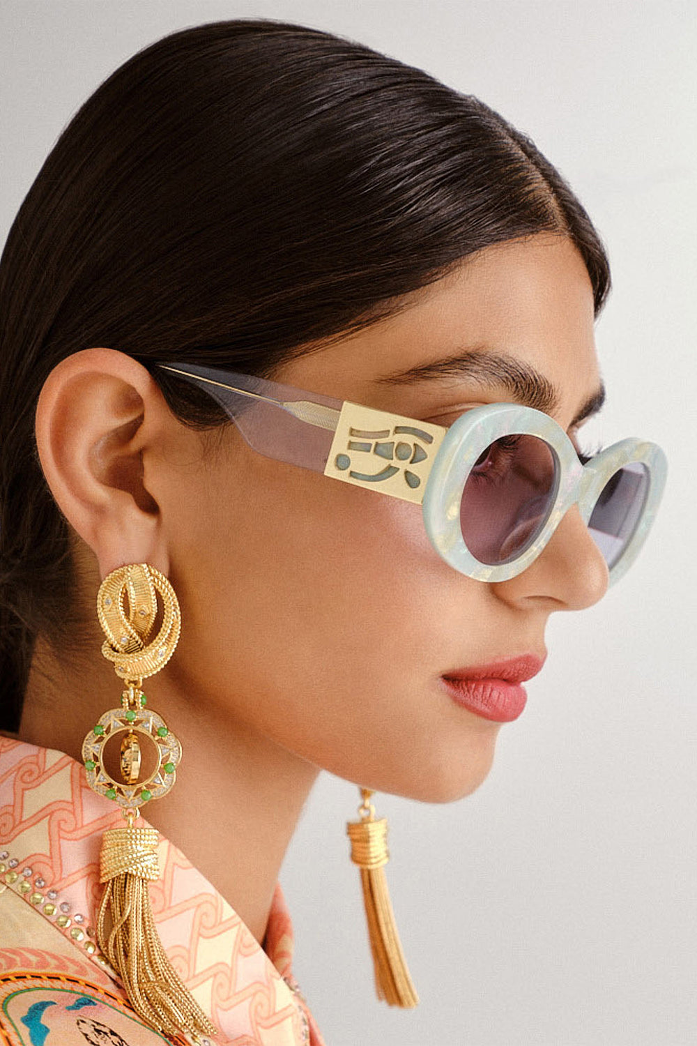 CAMILLA Sunglasses in Sandstorm print.