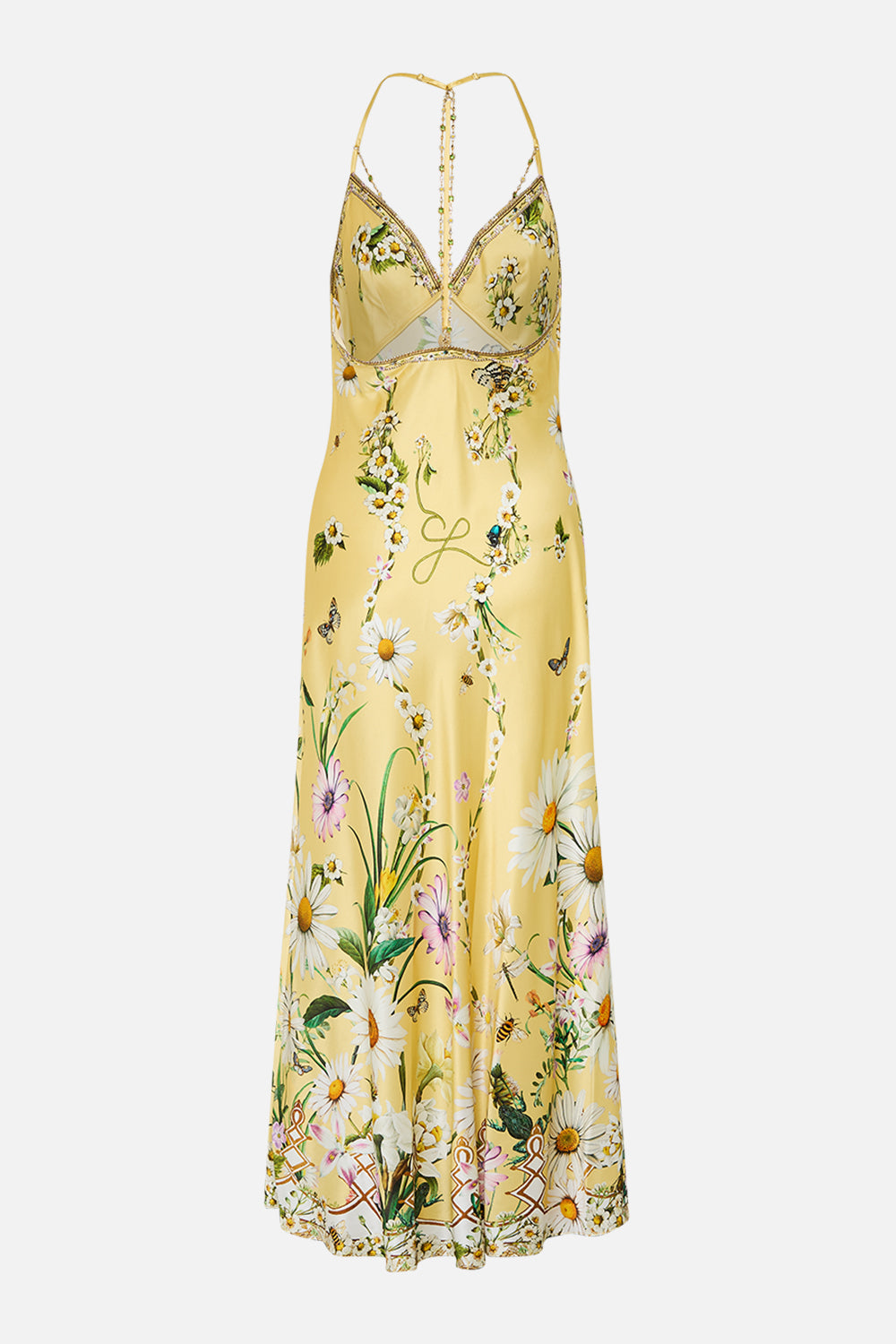 The CAMILLA Chain Detail Slip Dress in our Daisy Chains print.