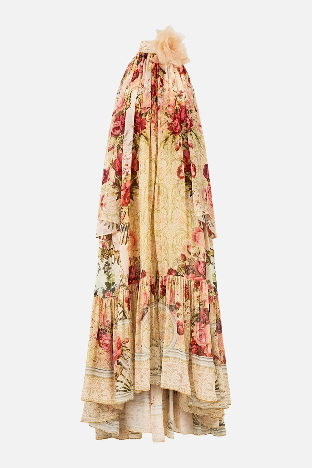 The CAMILLA Cold Shoulder Long Dress in our Meet Me At The Majestic print.