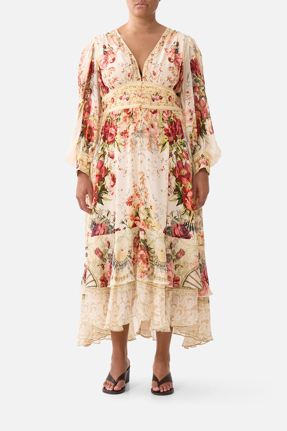 LONG BUTTON FRONT DRESS MEET ME AT THE MAJESTIC