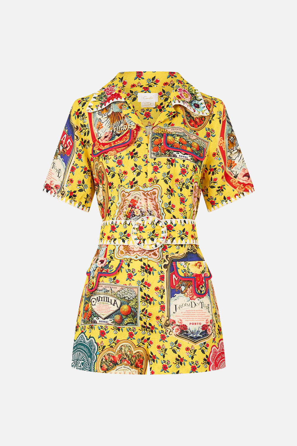 The CAMILLA Pocket Playsuit in our Soap Opera print.