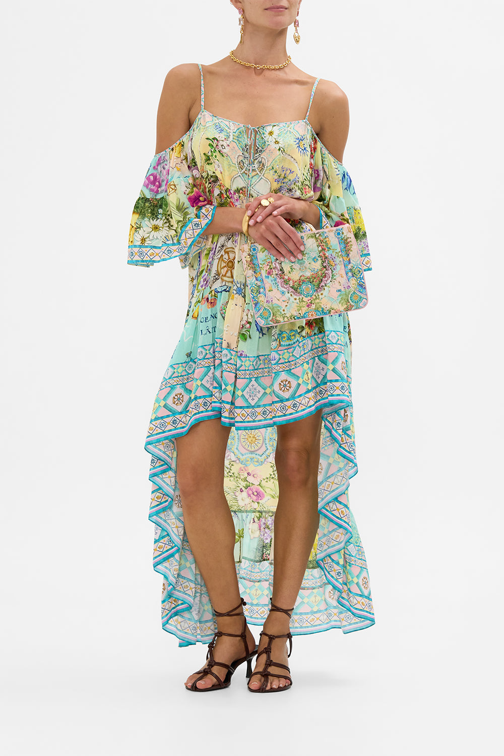 The CAMILLA Small Canvas Clutch in our Just Coasting print.