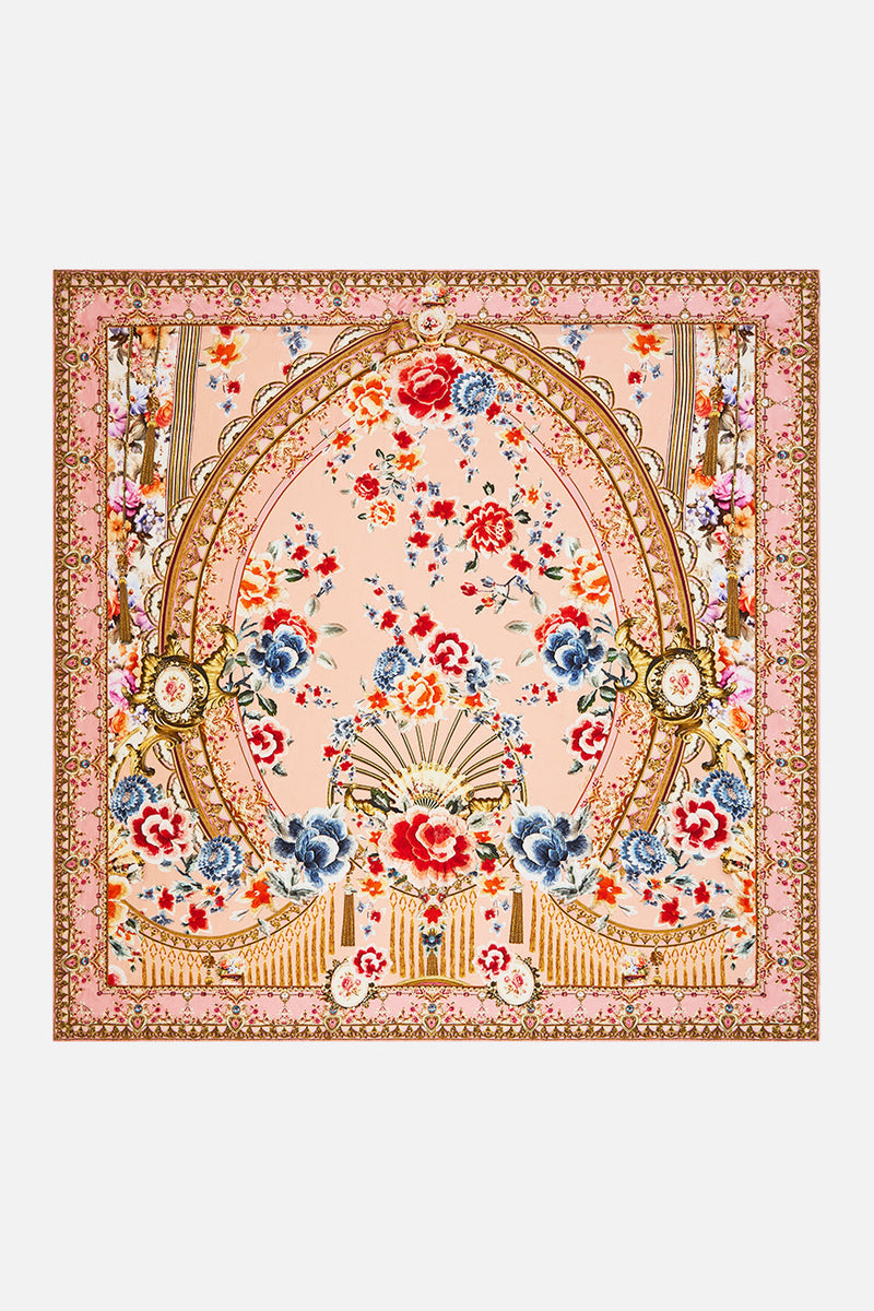 LARGE CRYSTALLED SILK SQUARE SCARF AMULETS AND ALCHEMY main image 1