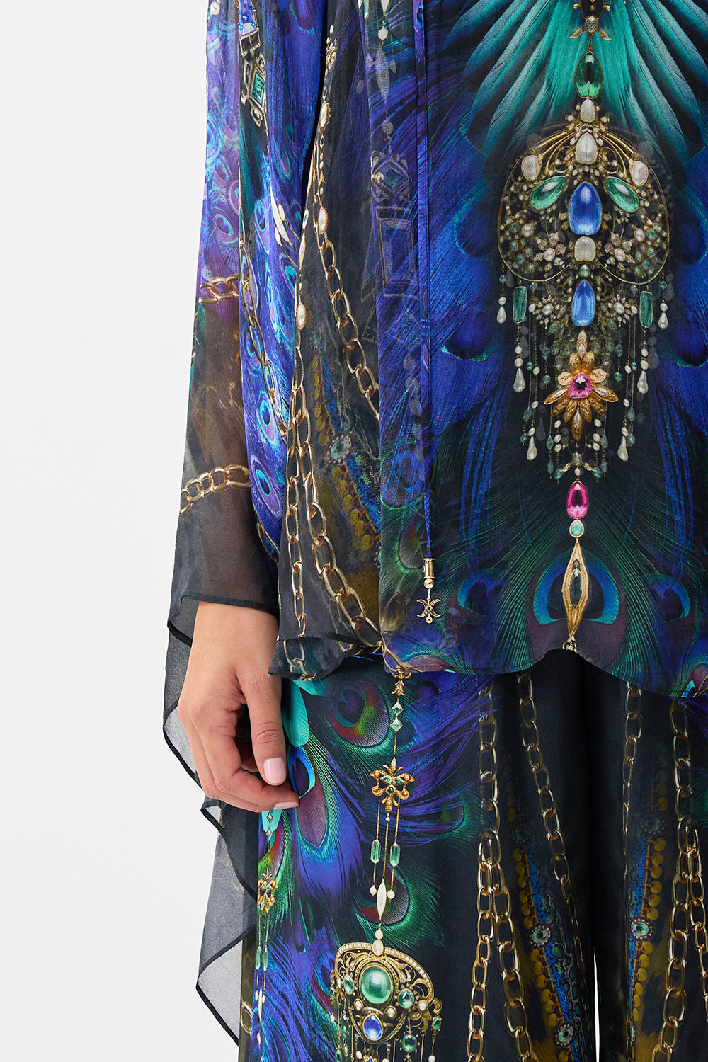 The CAMILLA Blouse With Kimono Sleeve in our Dominican Decadence print.
