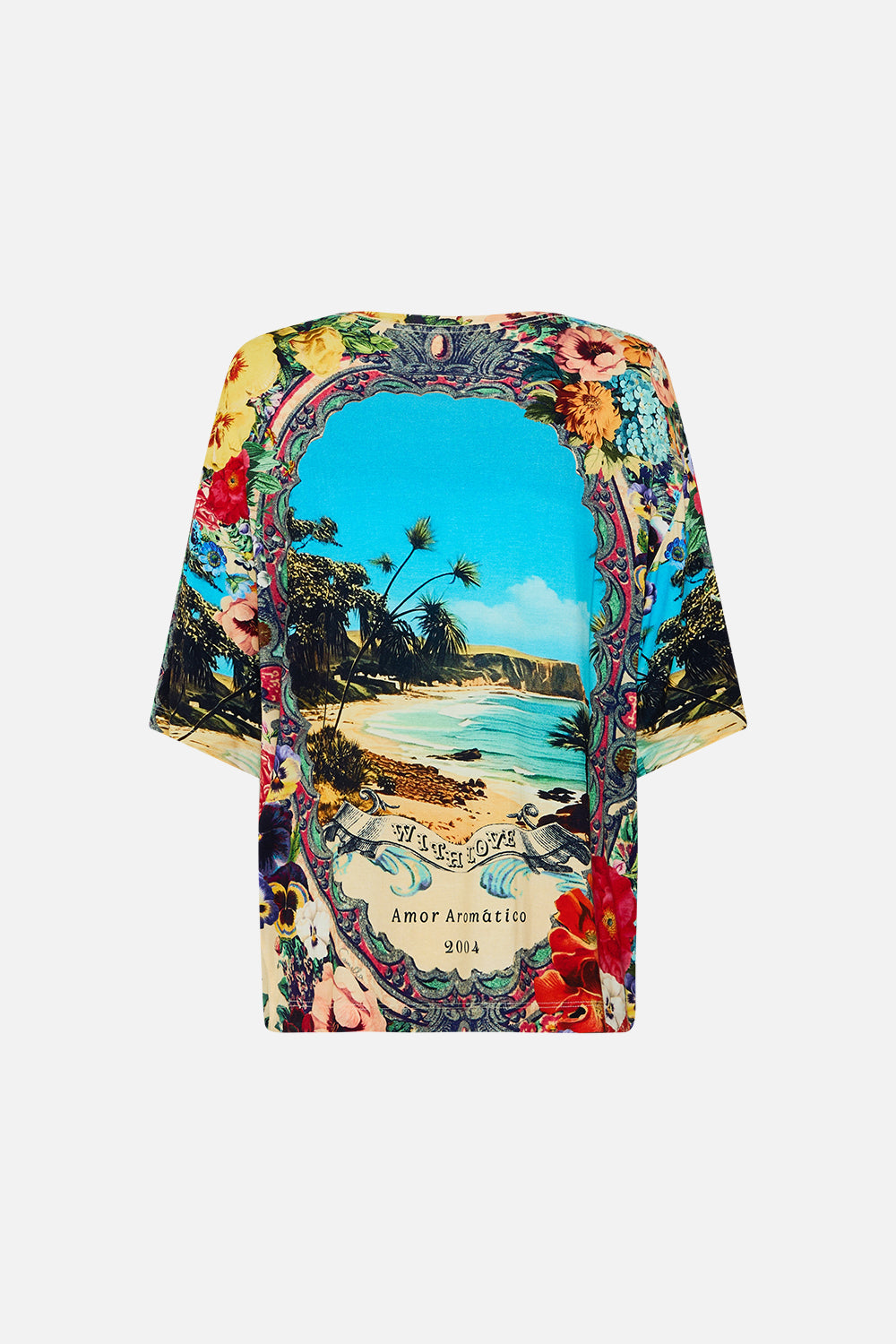 The CAMILLA Relaxed Body And Sleeve Tee in our Bathing Bombshell print.