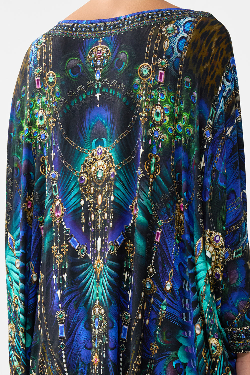 The CAMILLA Scoop Neck Slouch Tee in our Dominican Decadence print.