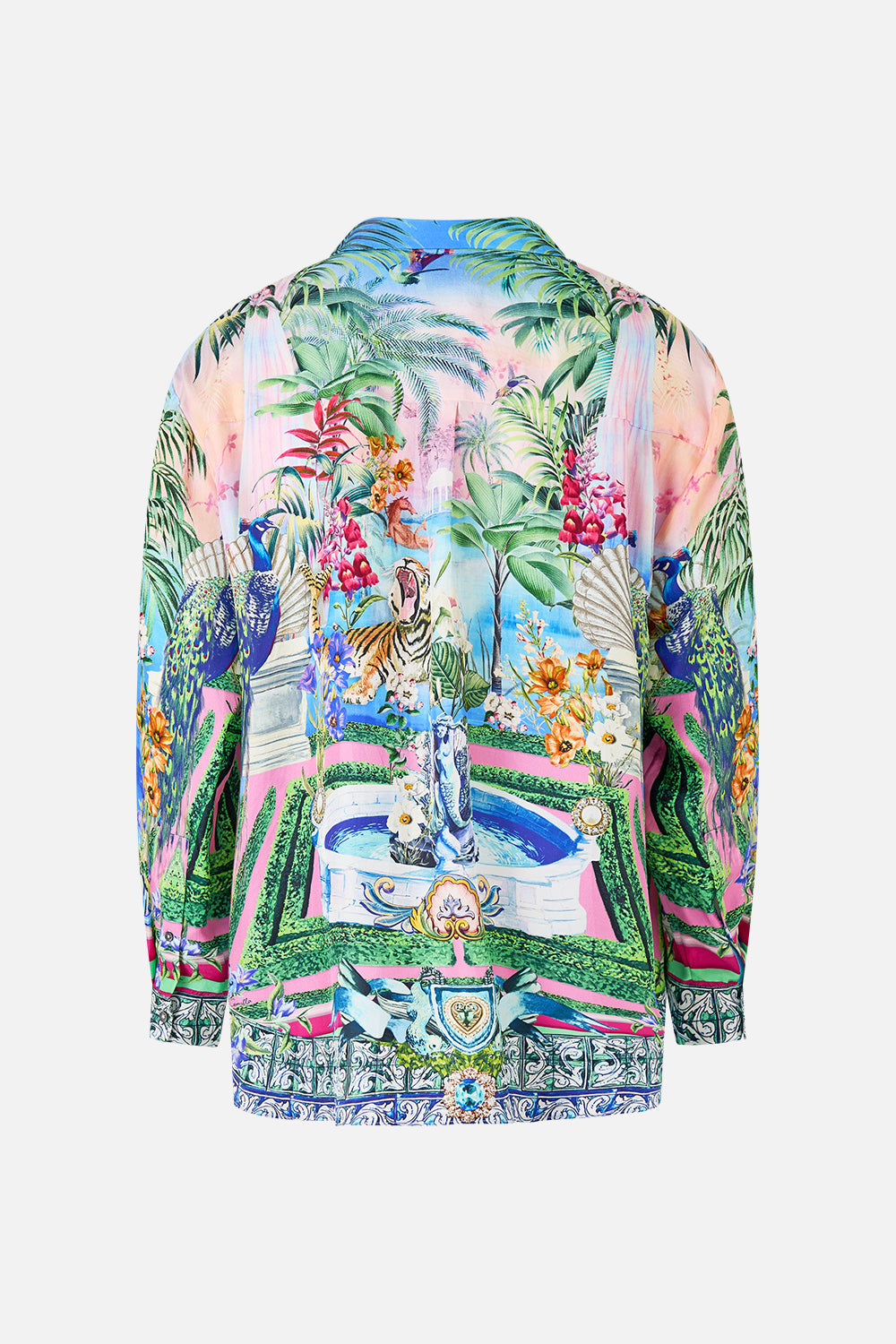 The CAMILLA Long Sleeve Oversized Shirt in our Spirit Of Santa Maria print.