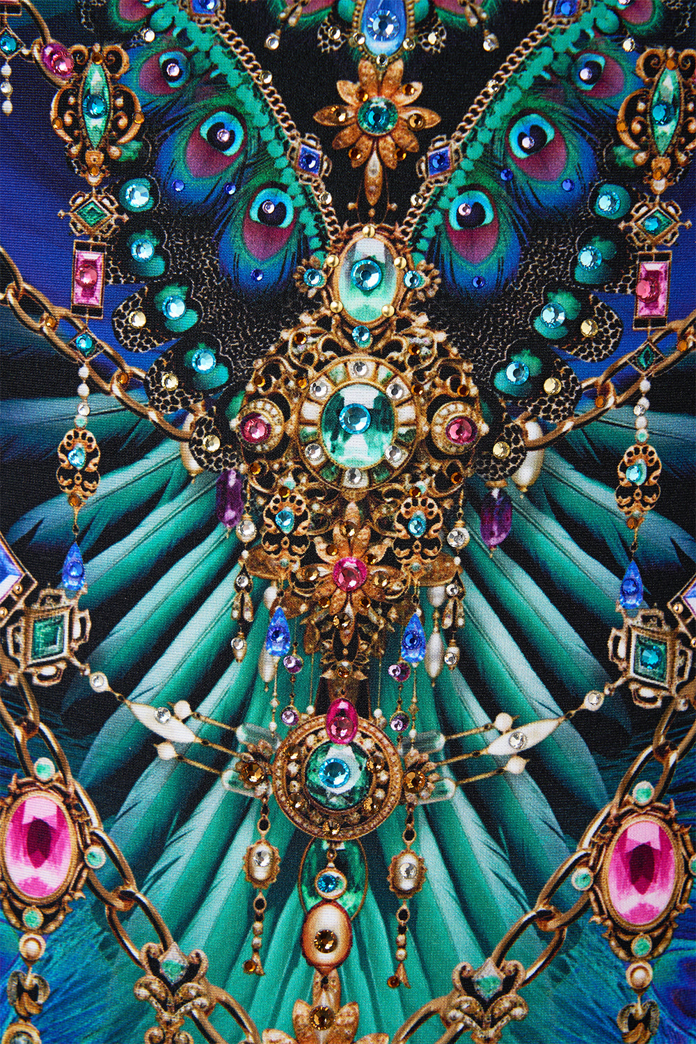 The CAMILLA V Wire One Piece With Scoop Back in our Dominican Decadence print.