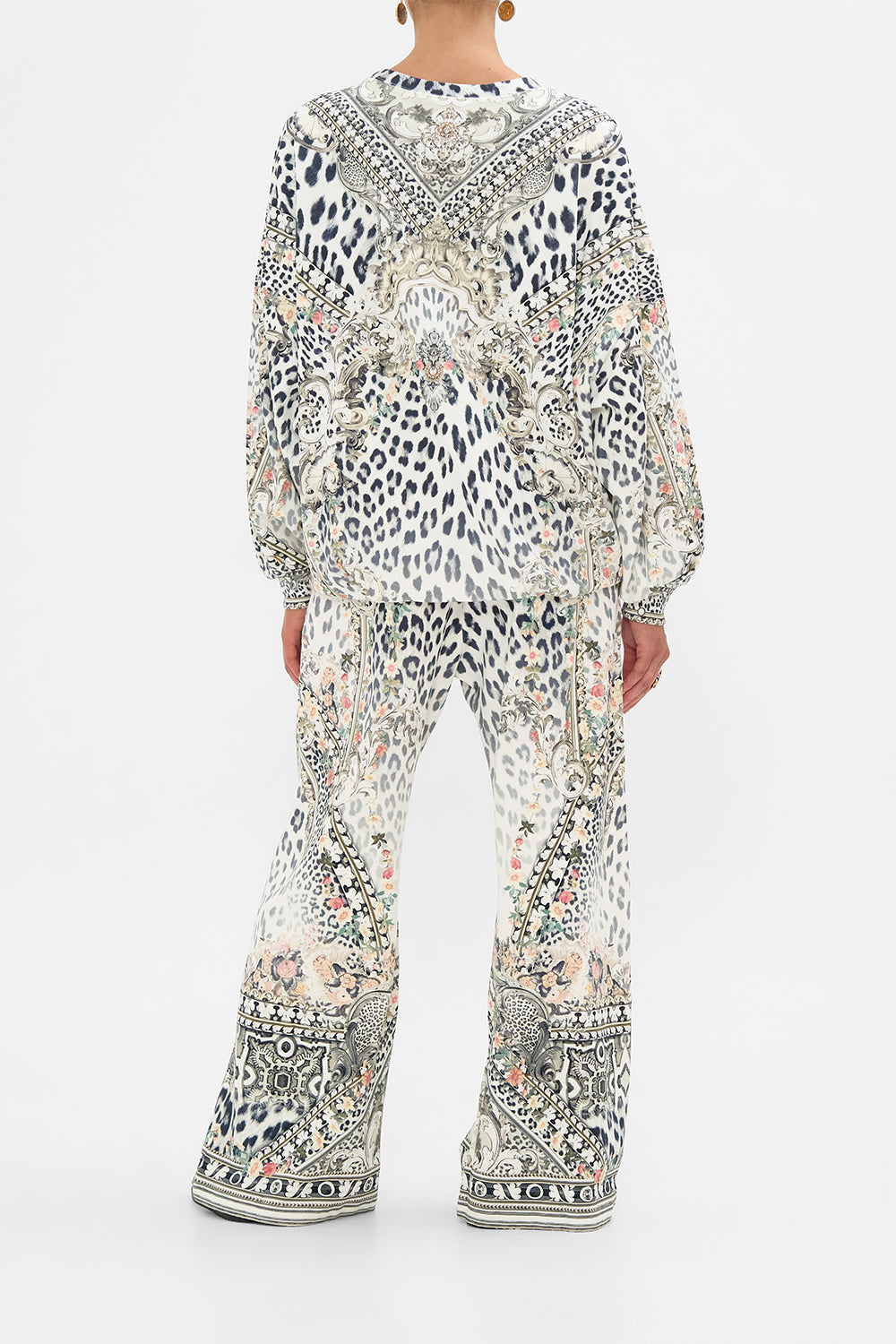 The CAMILLA Tuck Detail Sweater in our Marble Heaven print.