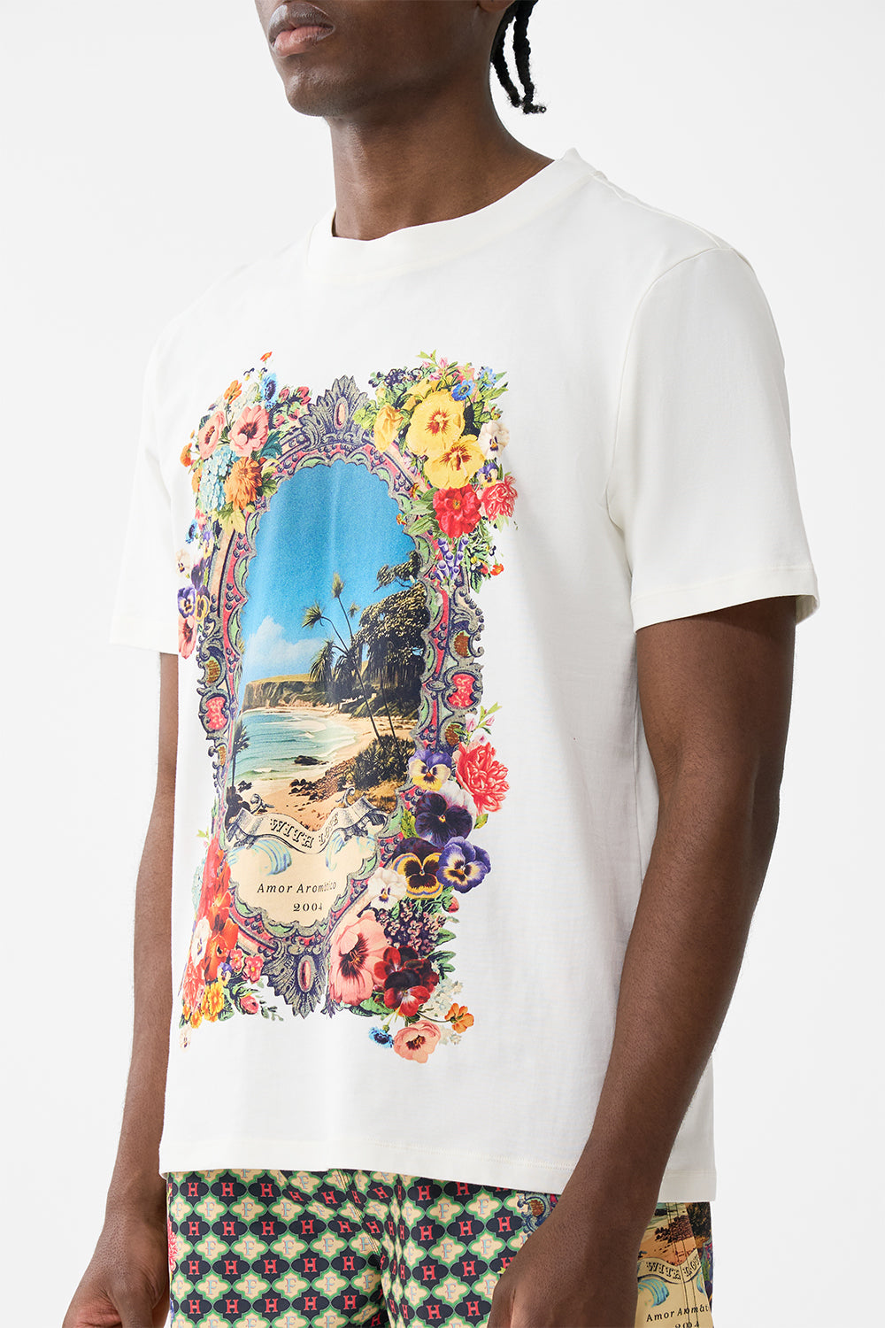 The CAMILLA Relaxed Heavyweight Crew Neck Tee in our Bathing Bombshell print.