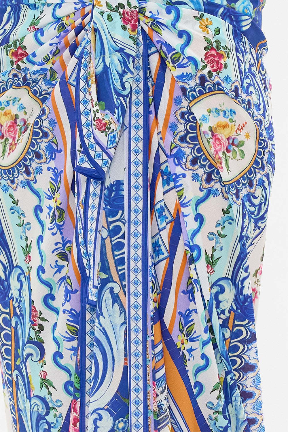 The CAMILLA Multi Wear Long Sarong in our Tiles Darls print.