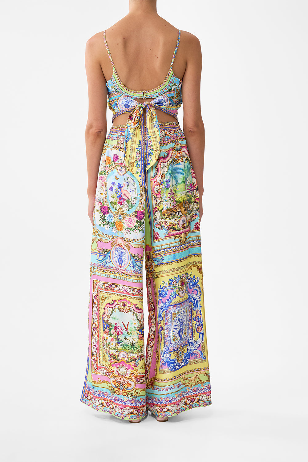 The CAMILLA Tie Back Cami in our Spirit Of Santa Maria print.