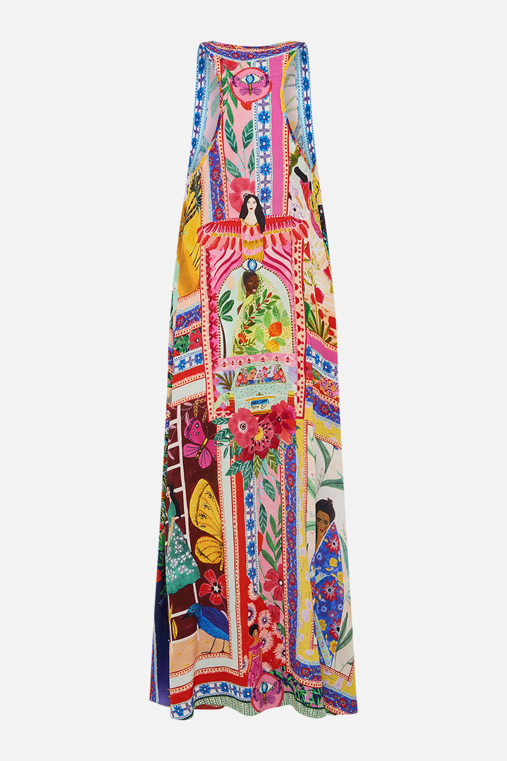 CAMILLA V Neck Racerback Dress in Roeqiyas Realm print.