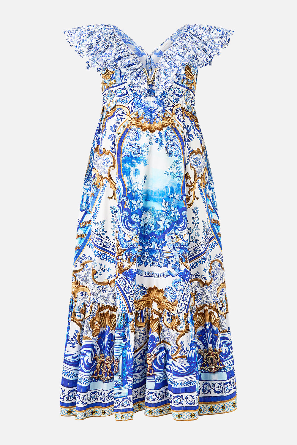 FRILL NECK DRESS WITH HARDWARE AZUL ADVENTURES