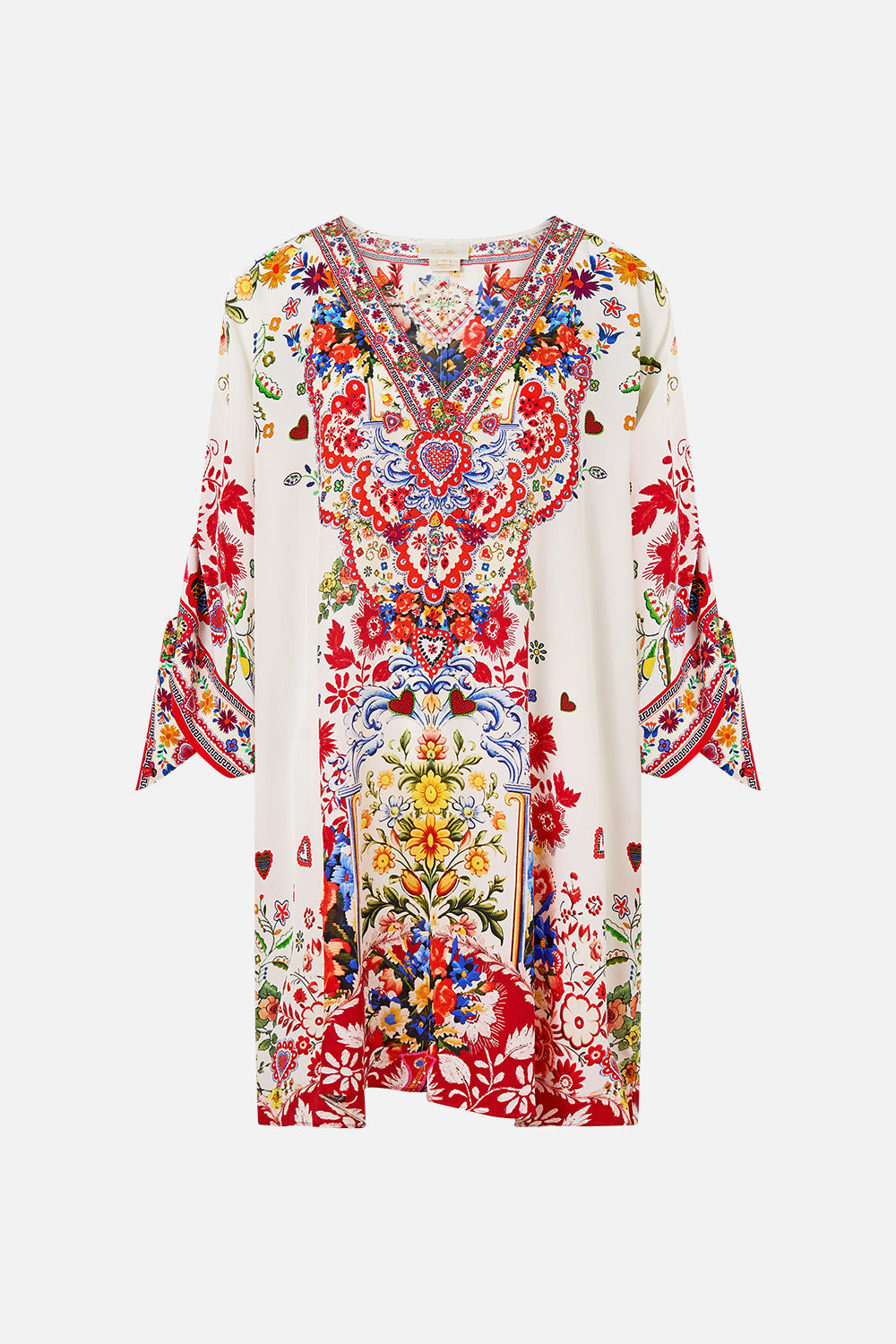 TIE SLEEVE SHORT V NECK KAFTAN FAITH, LUCK & JUSTICE