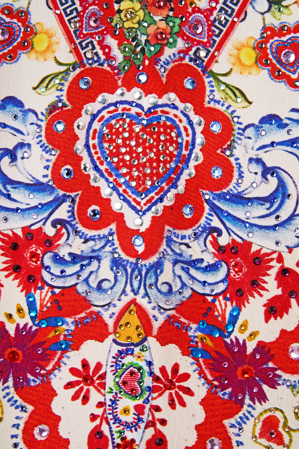 TIE SLEEVE SHORT V NECK KAFTAN FAITH, LUCK & JUSTICE