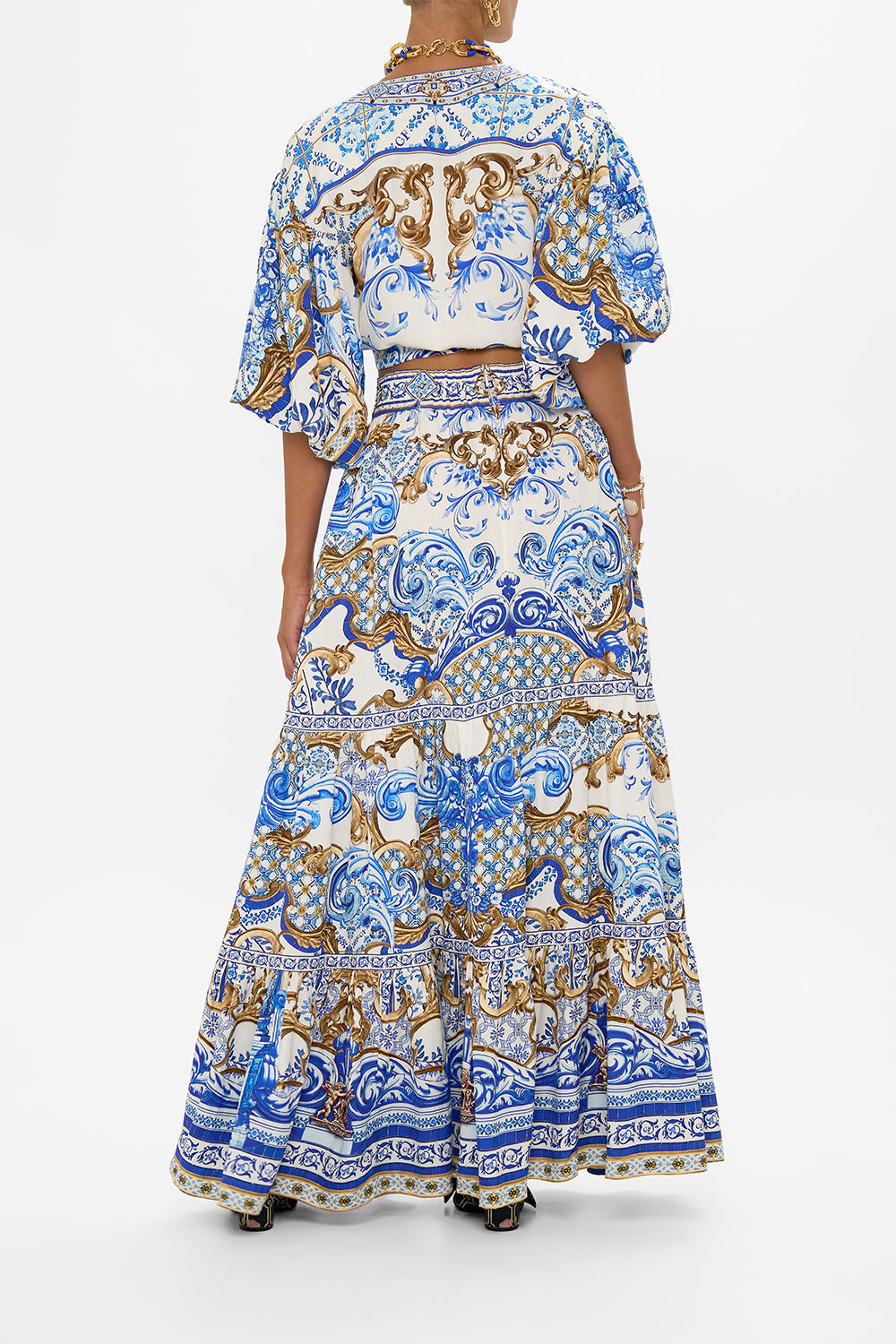 HIGH WAISTED TIERED SKIRT AZUL ADVENTURES