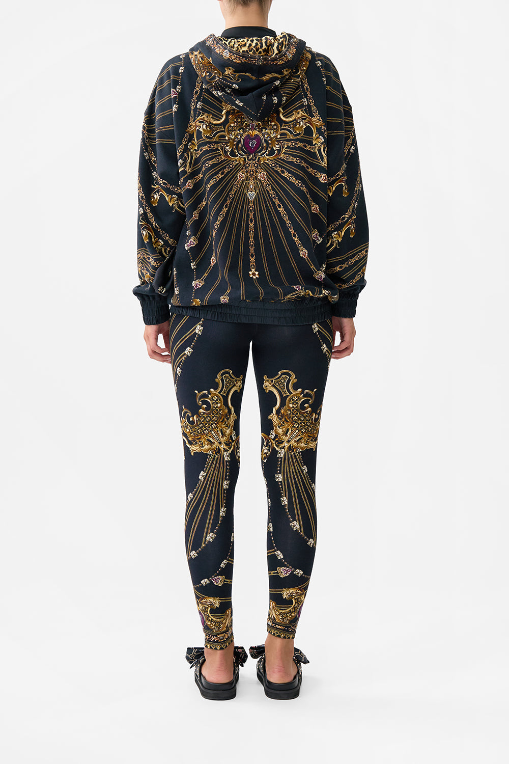 SILK BAND OVERSIZED HOODIE WITH POCKETS BAROQUE AROUND THE CLOCK