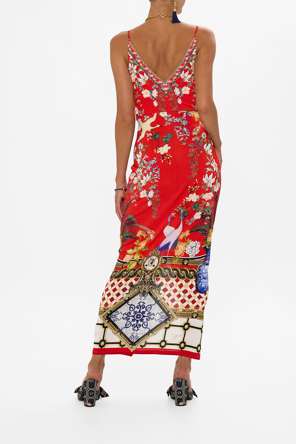 STRAPPY DRESS WITH TWIST FRONT LISBOA LUXE