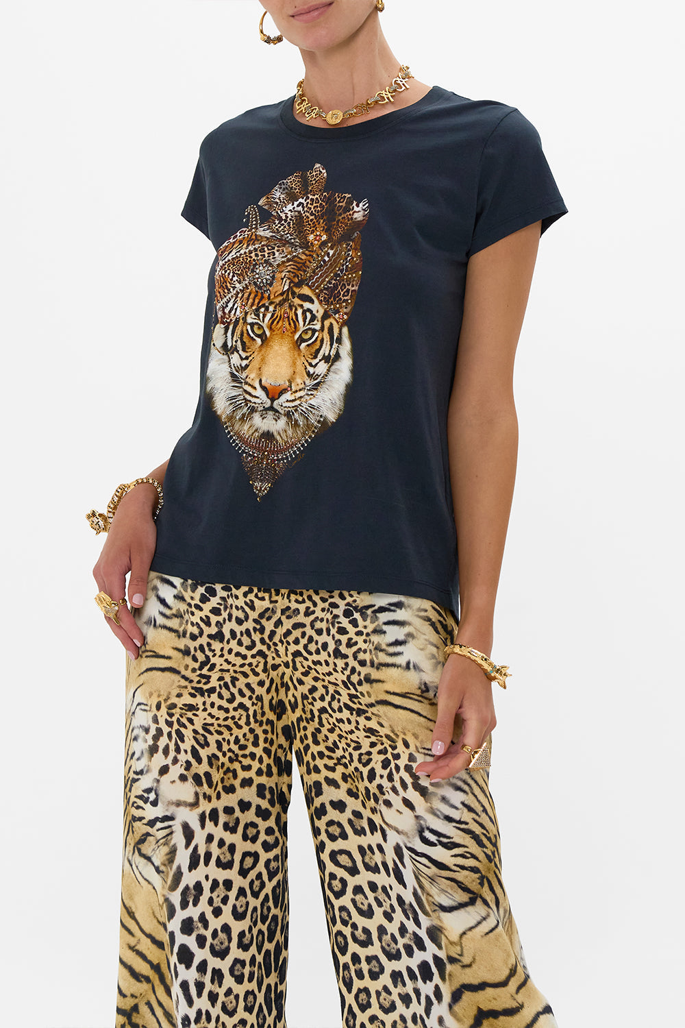 CURVED HEM FITTED TEE JAGUAR