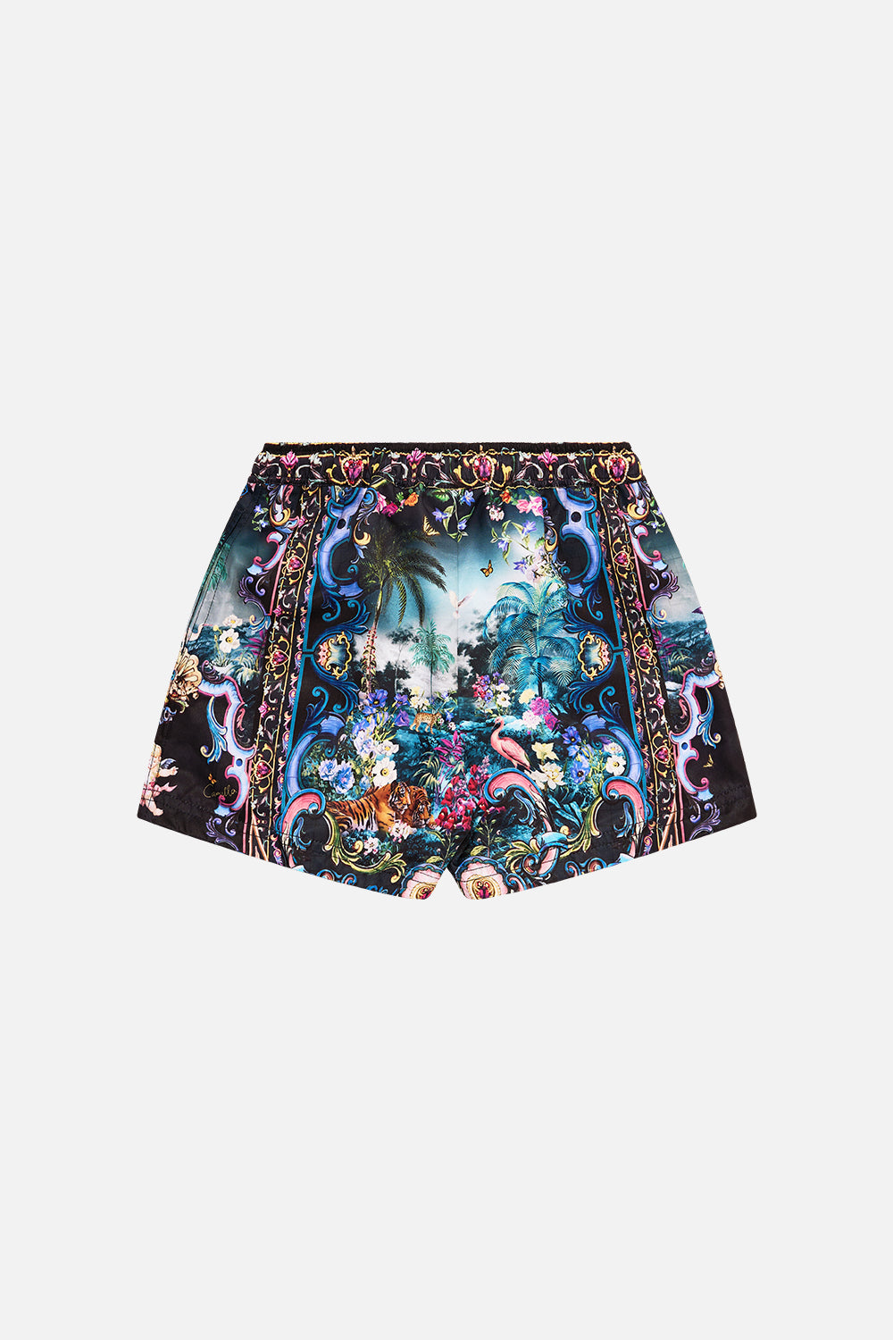 The CAMILLA Boys Mid Boardshort With Elastic Waist 4-10 in our Basked In Baroque print.