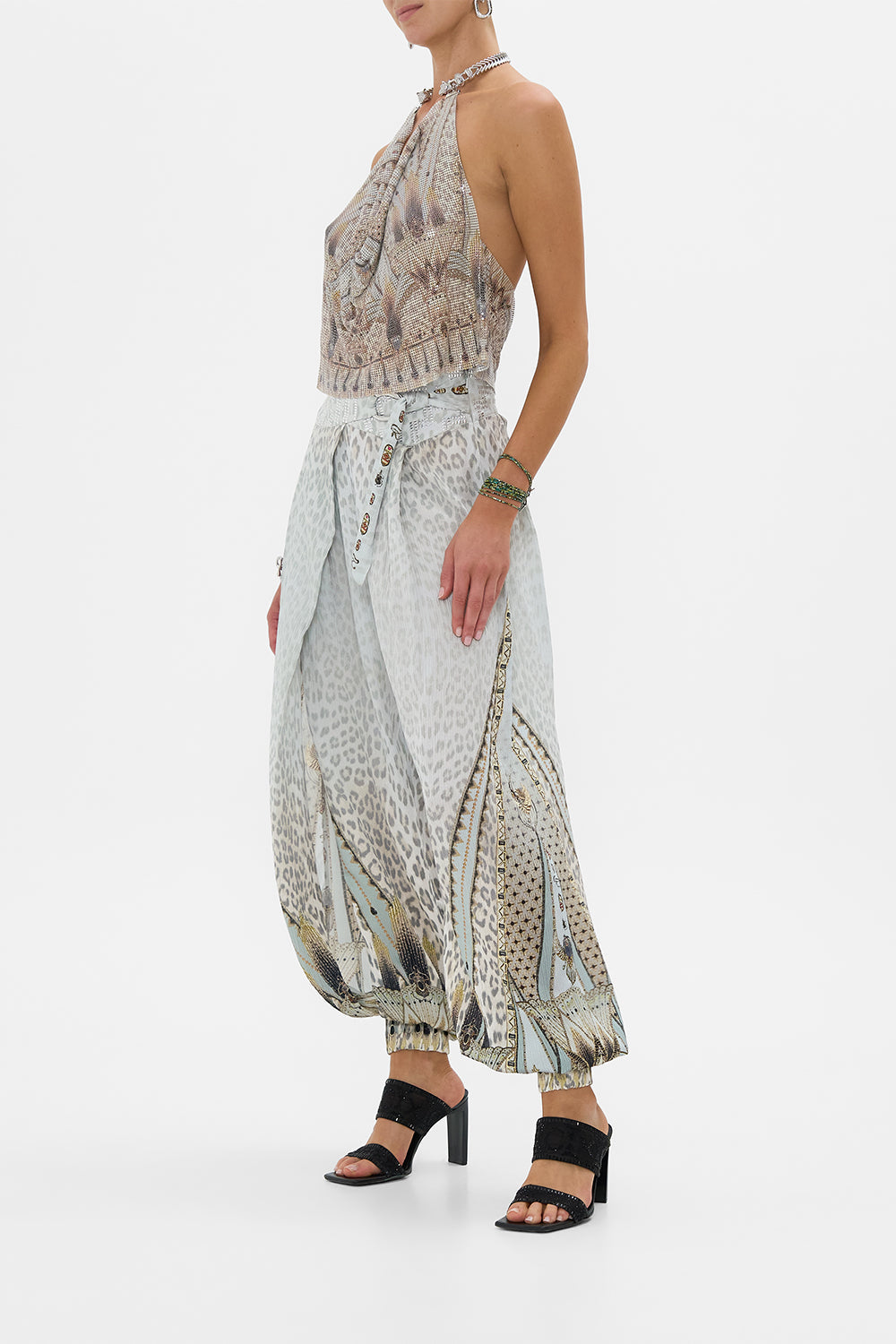 GILDED MESH TOP WITH NECKPIECE SAHARA STARLET