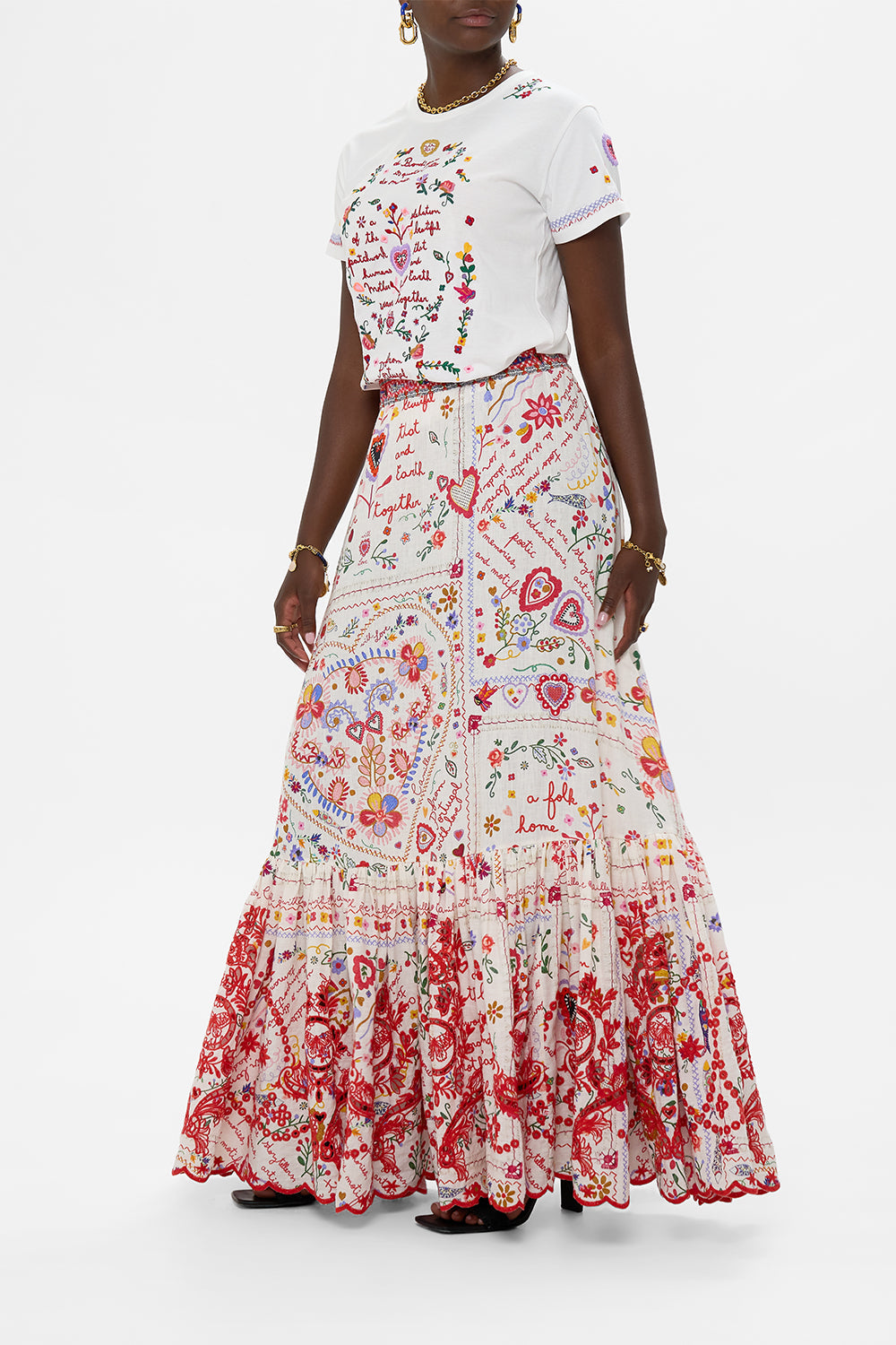 MAXI SKIRT WITH RUFFLE HEM A KITSCH IN TIME