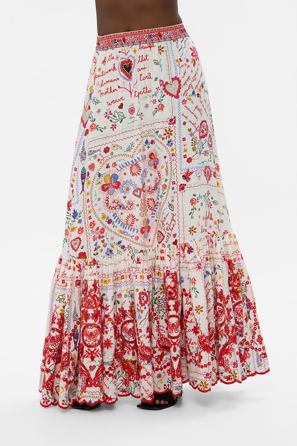 MAXI SKIRT WITH RUFFLE HEM A KITSCH IN TIME