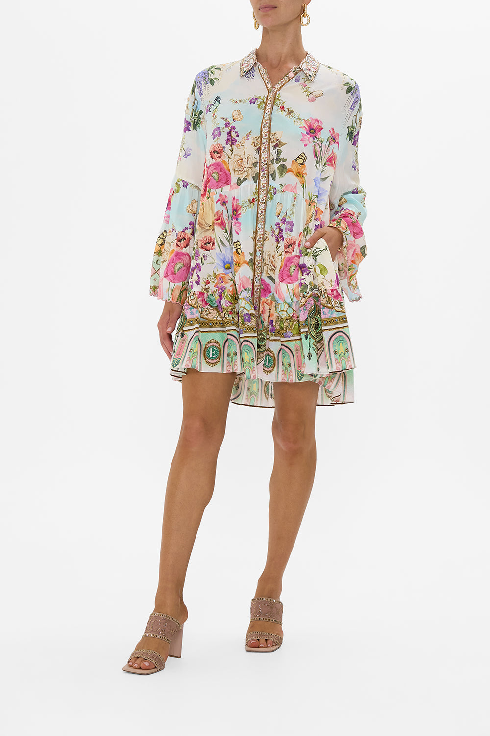 TIERED DRESS WITH COLLAR MUNCHKINLAND