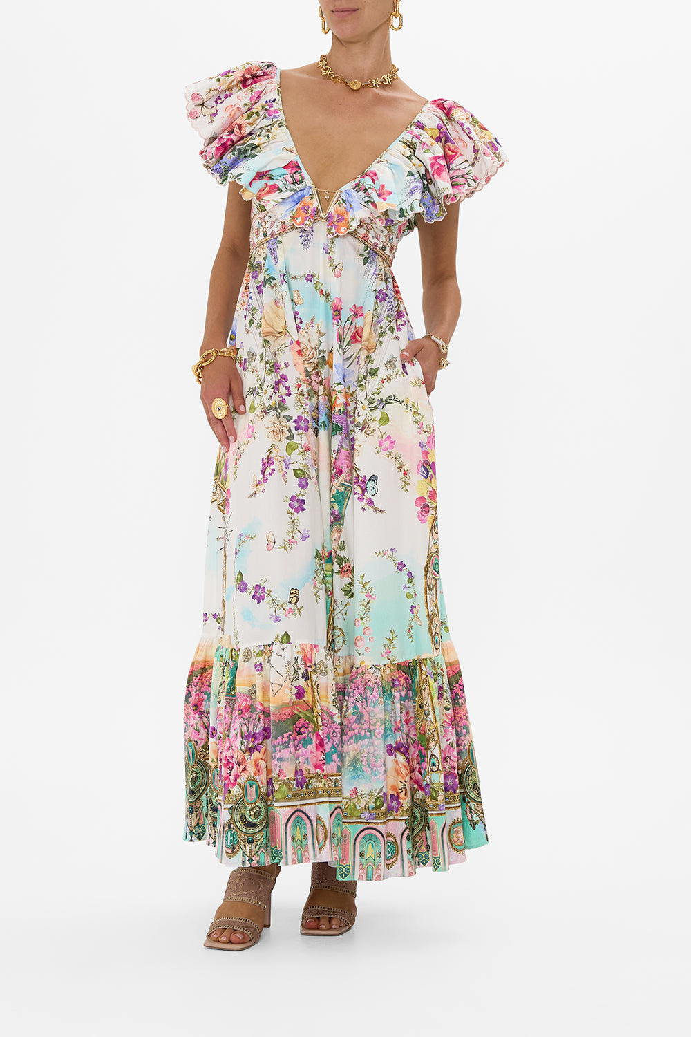 FRILL NECK DRESS WITH HARDWARE MUNCHKINLAND