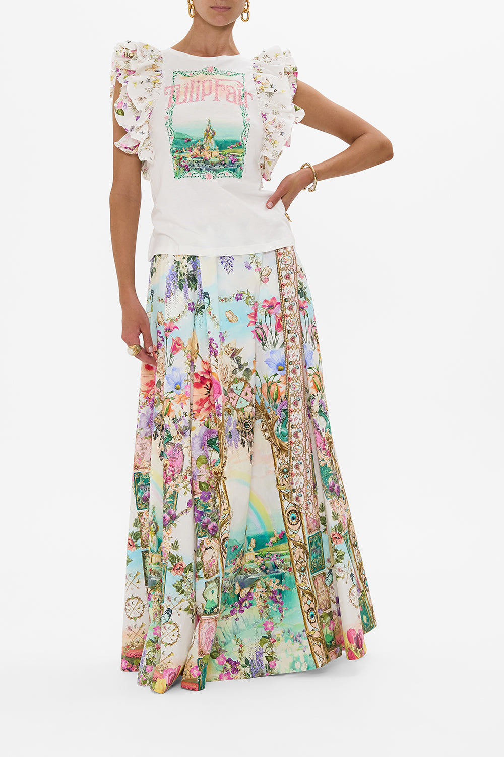 DOUBLE FRILL SLEEVE TEE MUNCHKINLAND