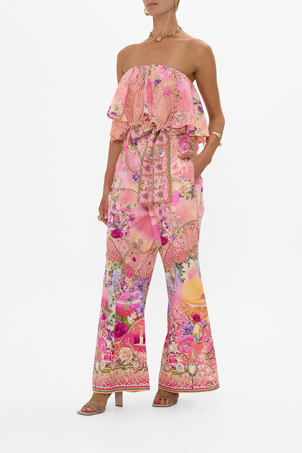 STRAPLESS JUMPSUIT WITH FRILL TOTALLY OZMOPOLITAN