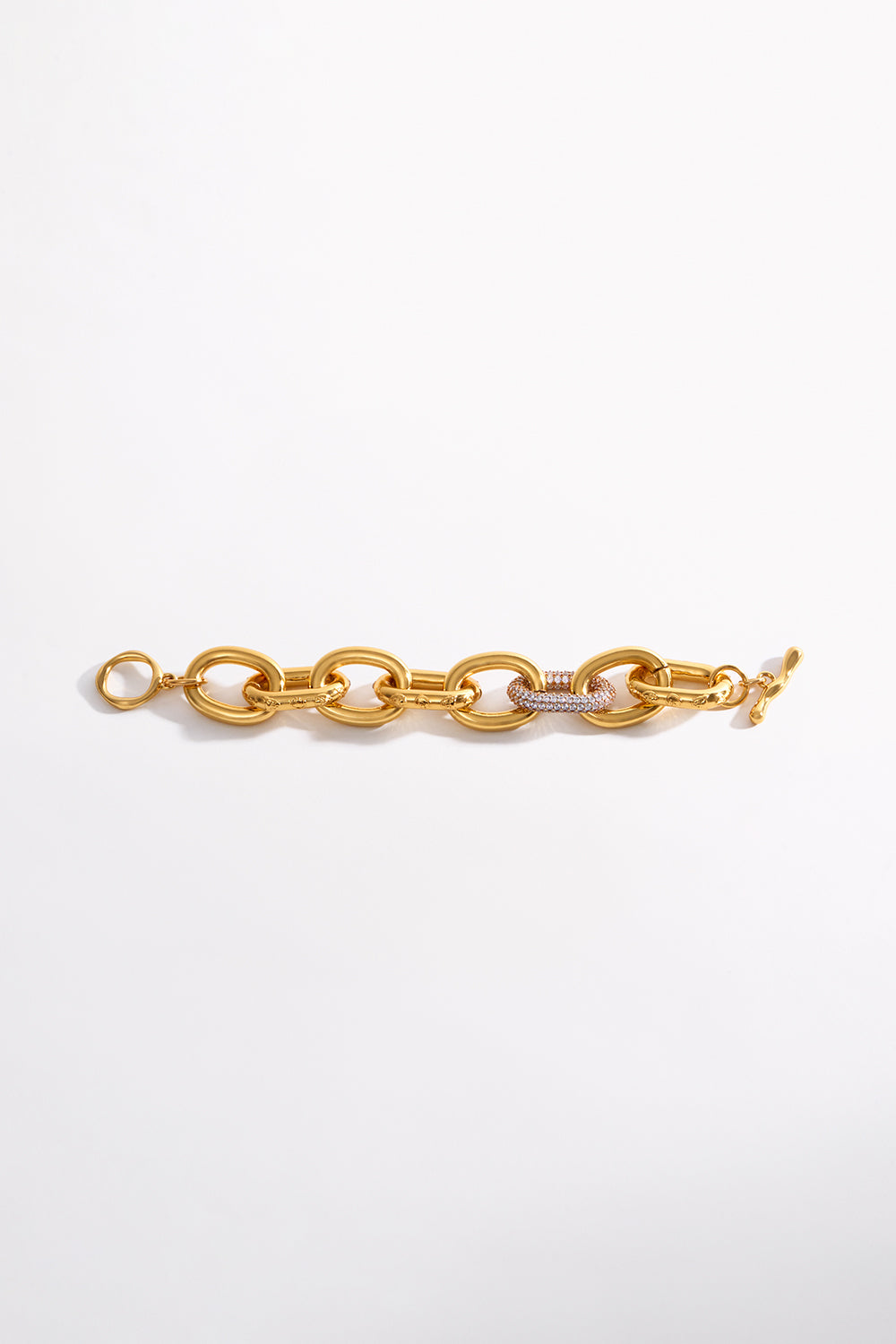CAMILLA Gold Bracelet in Cosmic Catouche print.