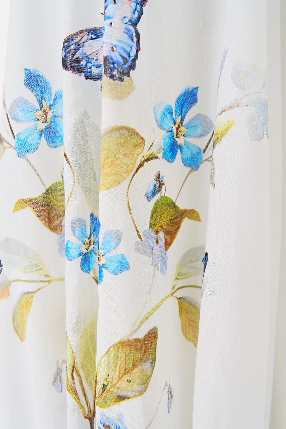 HIGH NECK BUTTON THROUGH BLOUSE BOTANICAL BALLADS