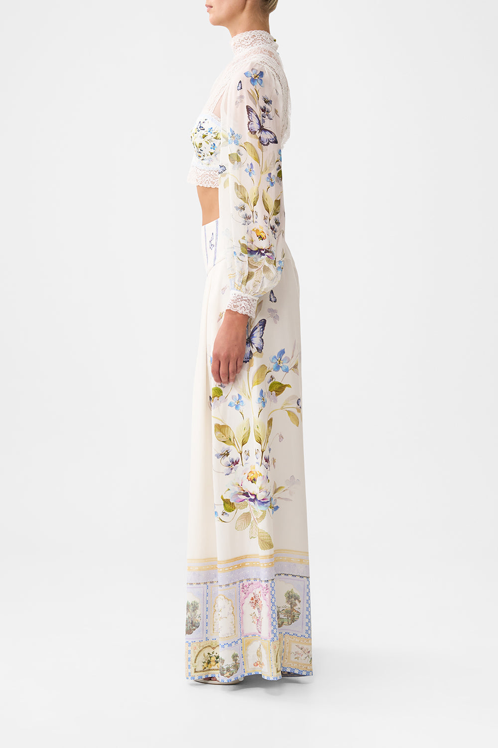 LACE SPLICE TOP WITH LONG SLEEVE BOTANICAL BALLADS