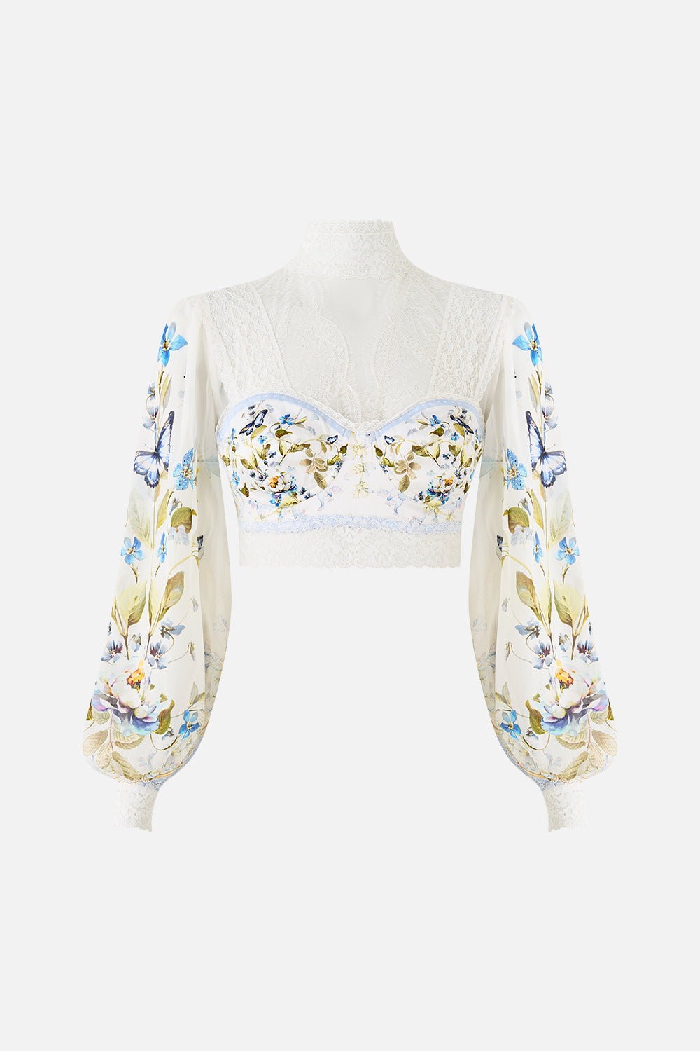 LACE SPLICE TOP WITH LONG SLEEVE BOTANICAL BALLADS