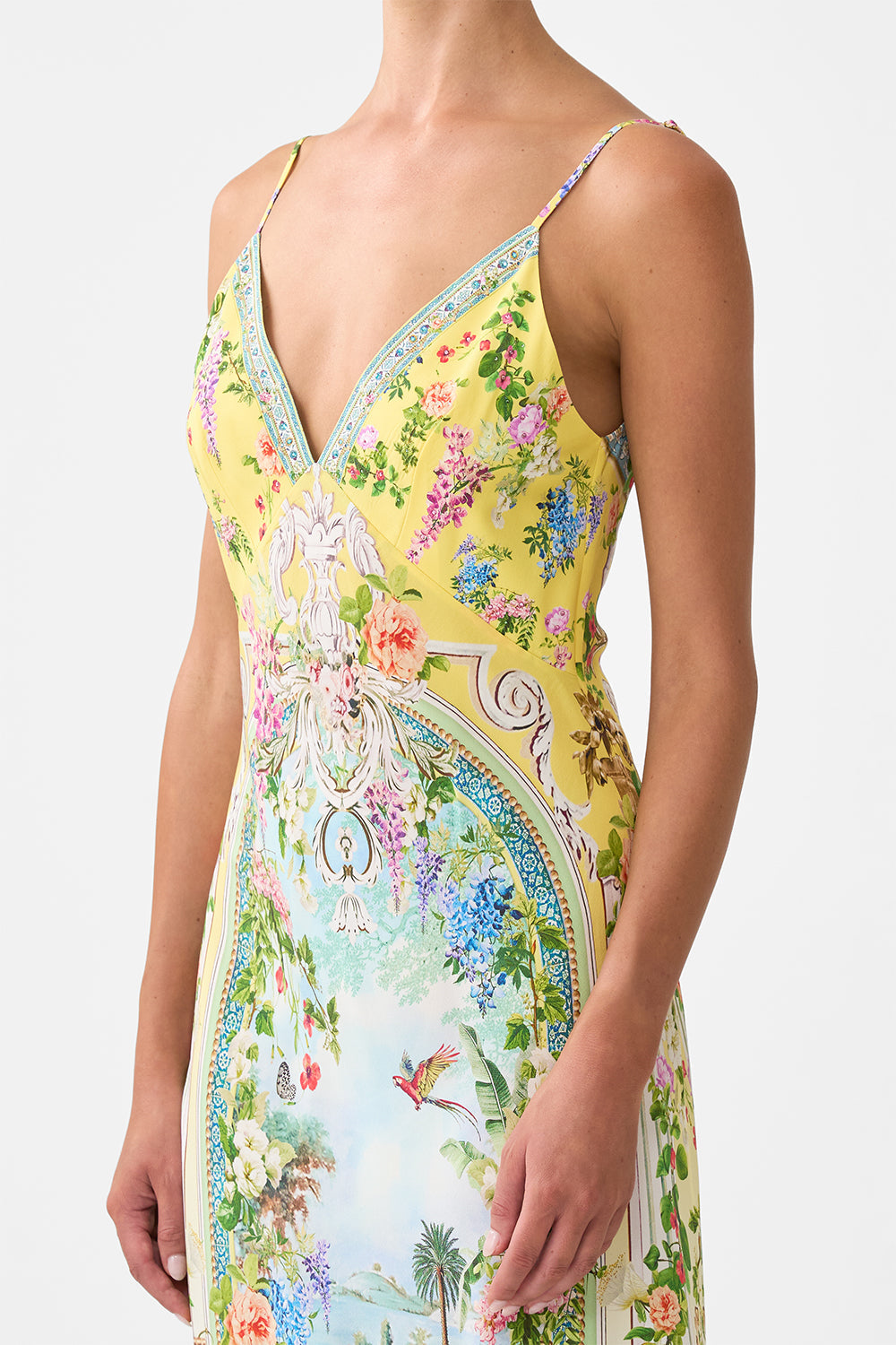 V NECK FULL LENGTH BIAS SLIP DRESS TALES OF TOPKAPI PALACE