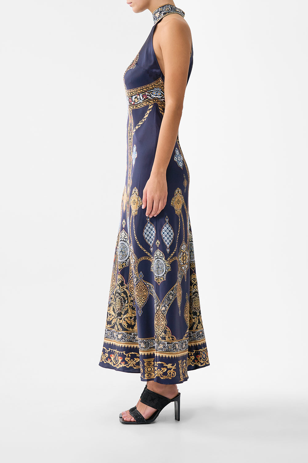 HIGH NECK BIAS DRESS THE IMPERIAL GATE