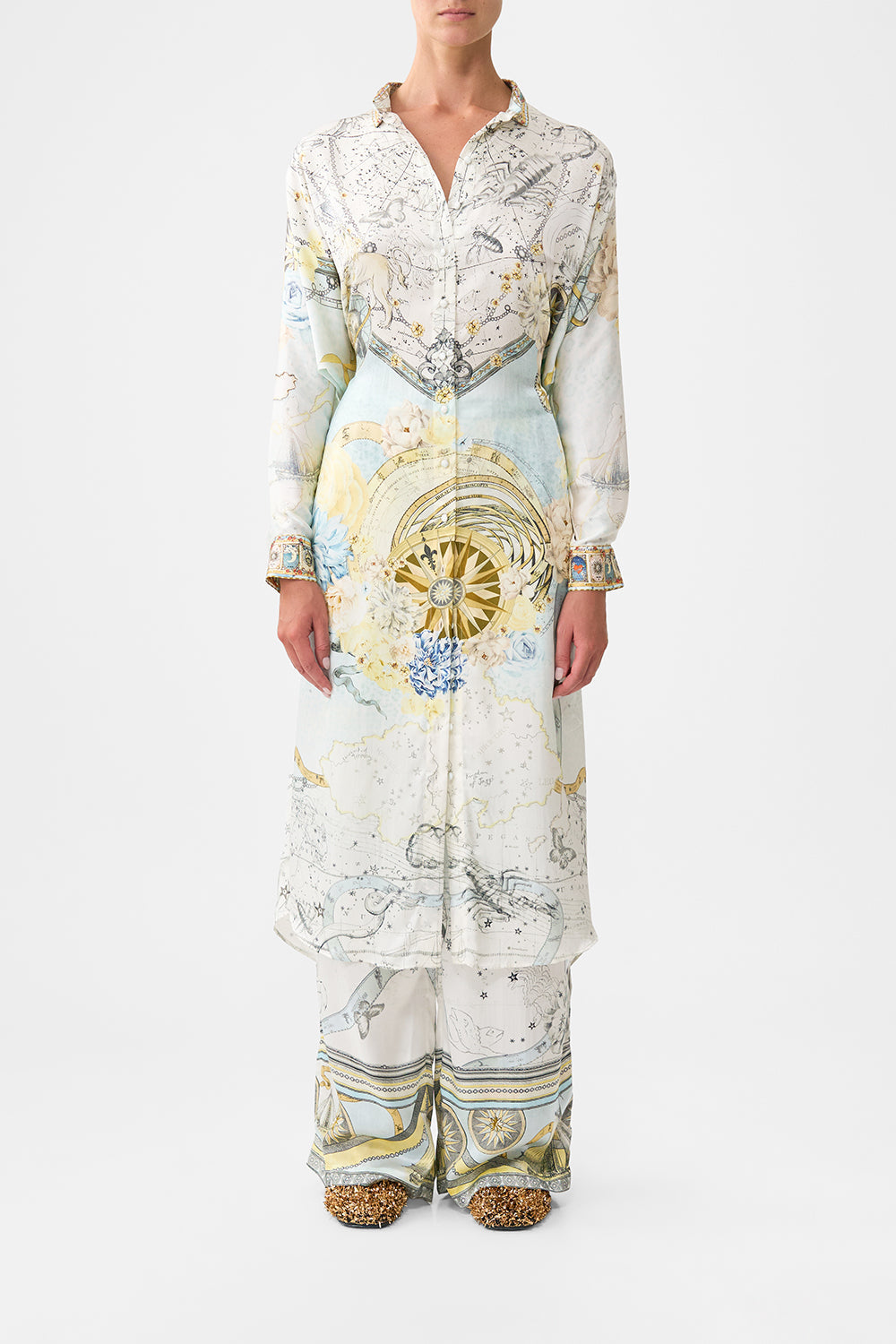 COLLARED BUTTON THROUGH DRESS MY LUCKY STARS