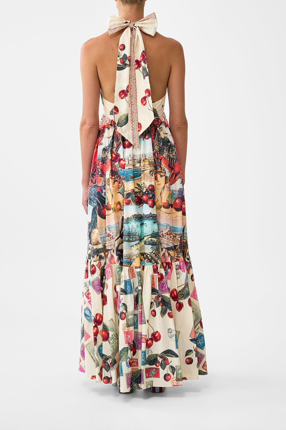 RUFFLE HEM HALTER DRESS NOTES FROM THE ROAD