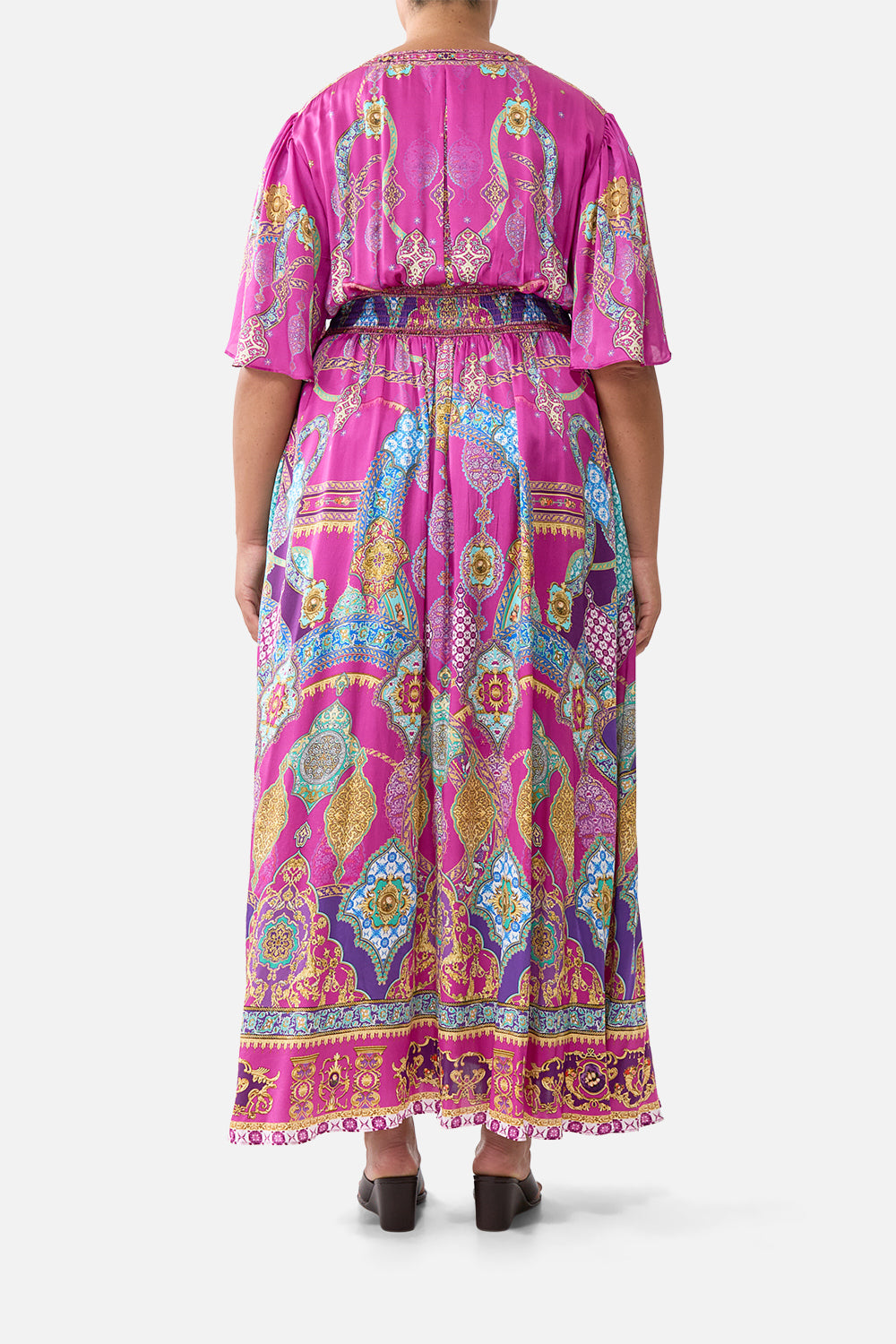 SHAPED WAISTBAND DRESS WITH FLUTTER SLEEVES CONCUBINES, SULTANS & COURTIERS