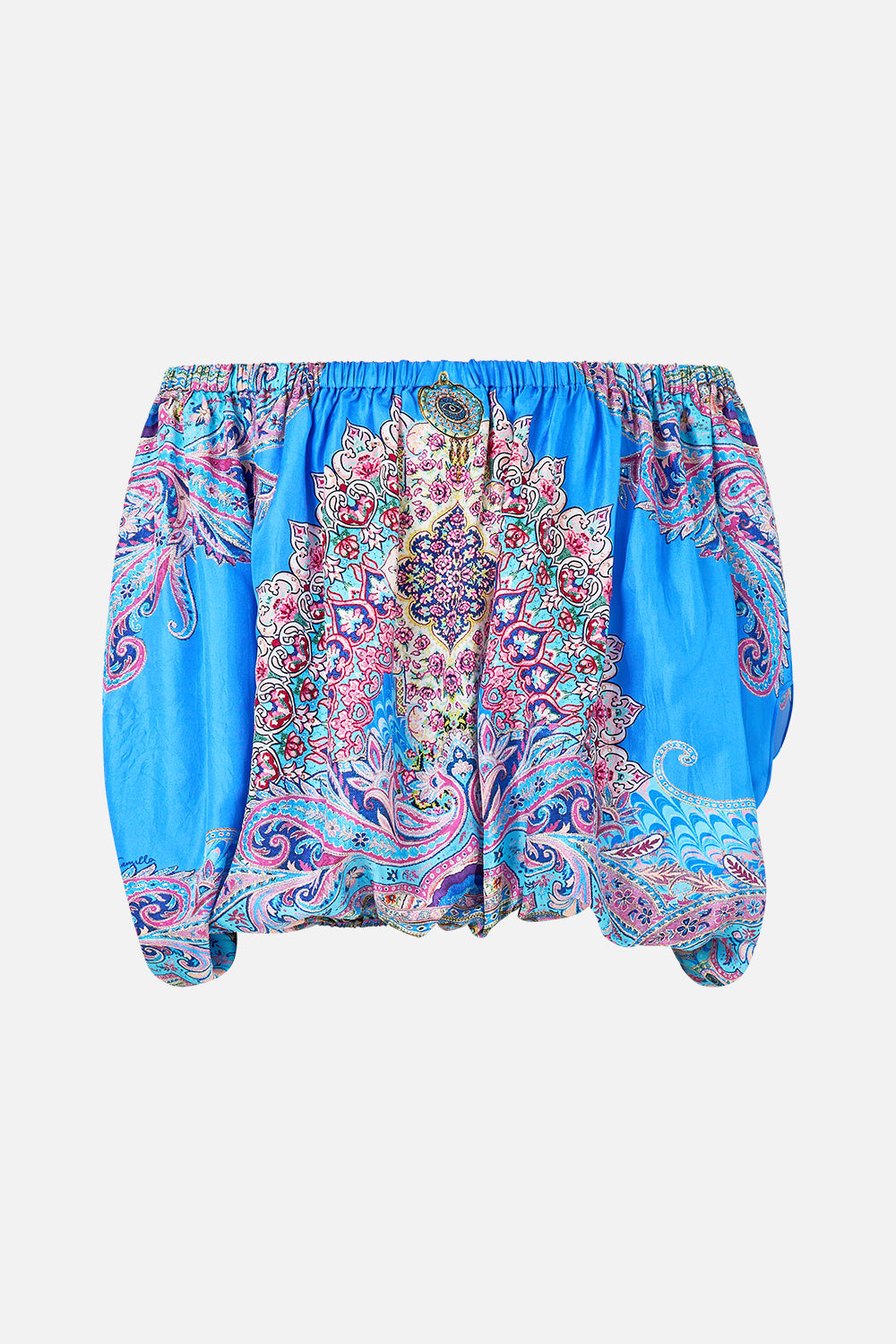 OFF SHOULDER ELASTIC TOP FOOTSTEPS IN FOLKLORE