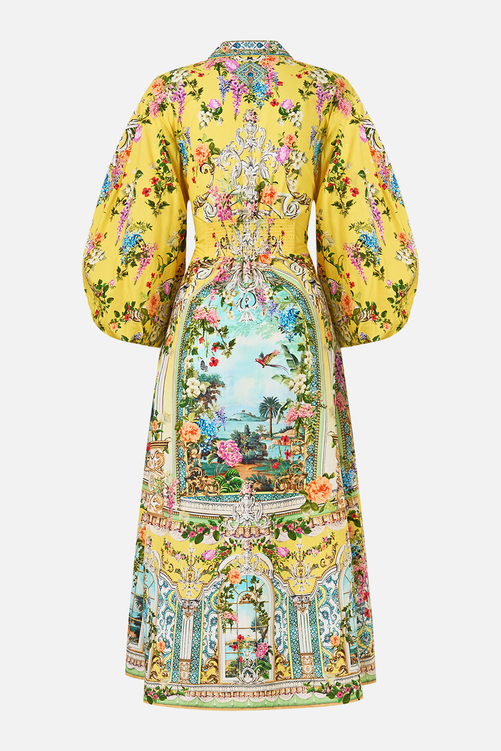 WAIST TIE SHIRT DRESS WITH BUBBLE SLEEVE TALES OF TOPKAPI PALACE
